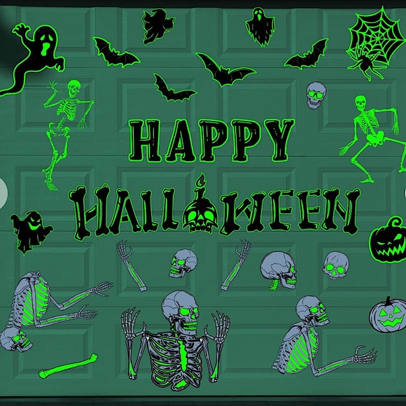 🎃*NWT* 28pc glow in the dark Halloween garage magnets - Picture 1 of 1